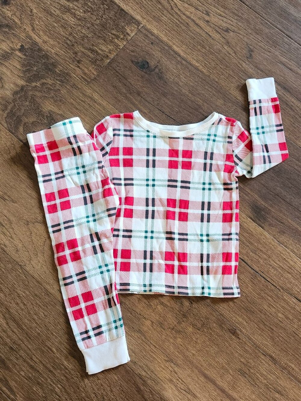 Old Navy Plaid Long‑Sleeve Pajama Top – Toddler 2T – VGUC
